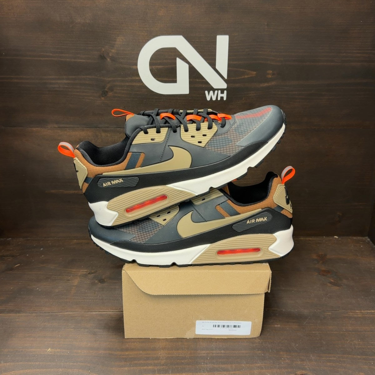 Nike Air Max 90 Drift Dark Smoke Grey Khaki Size 15 (Pre-Owned) - Image 1