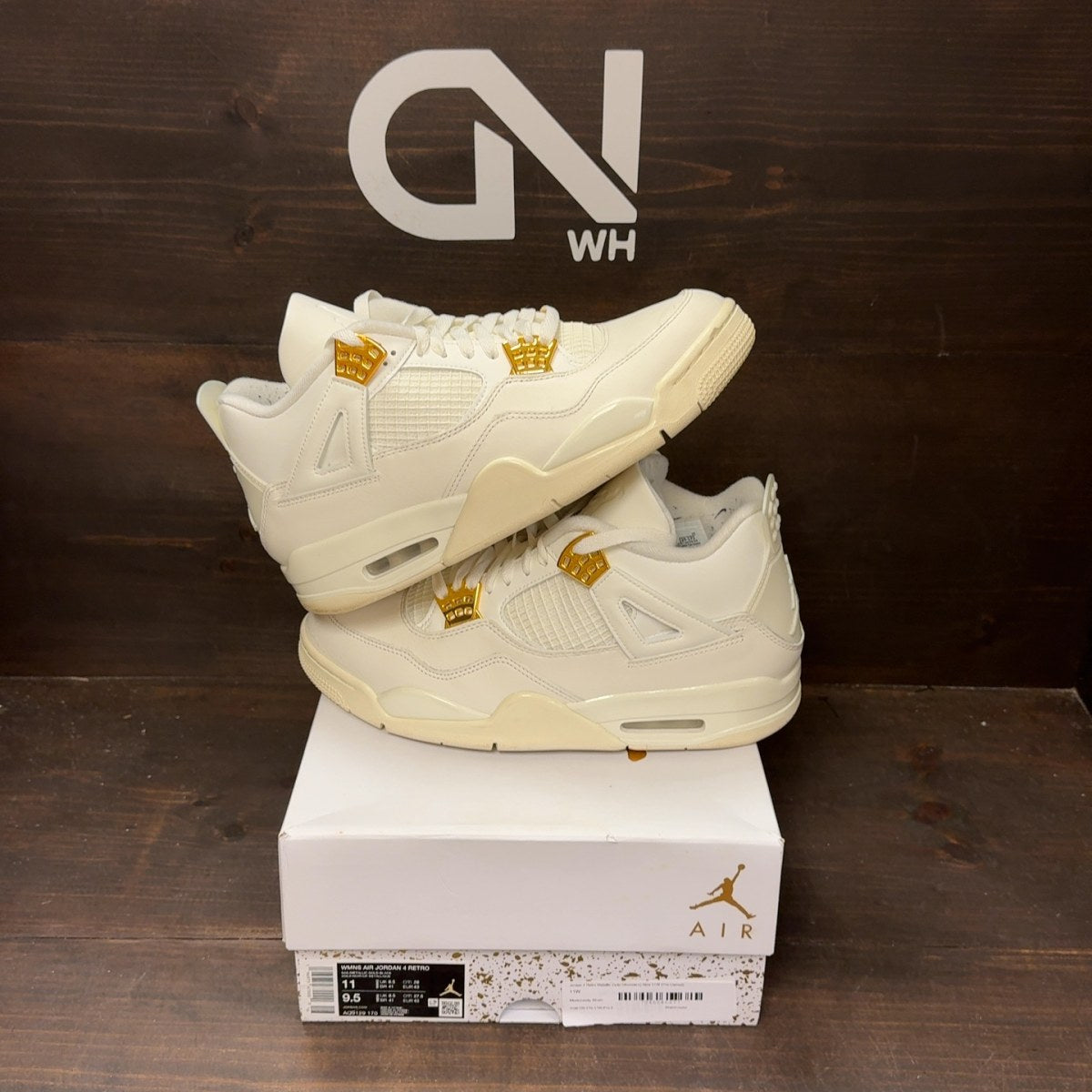 Jordan 4 Retro Metallic Gold (Women's) - Image 1