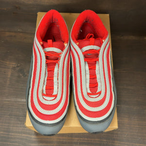 Nike Air Max 97 Dark Grey Gym Red Size 11 (Pre-Owned) - Image 3