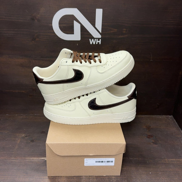 Nike Air Force 1 Low '07 Soft Pearl Brown Croc Size 11.5