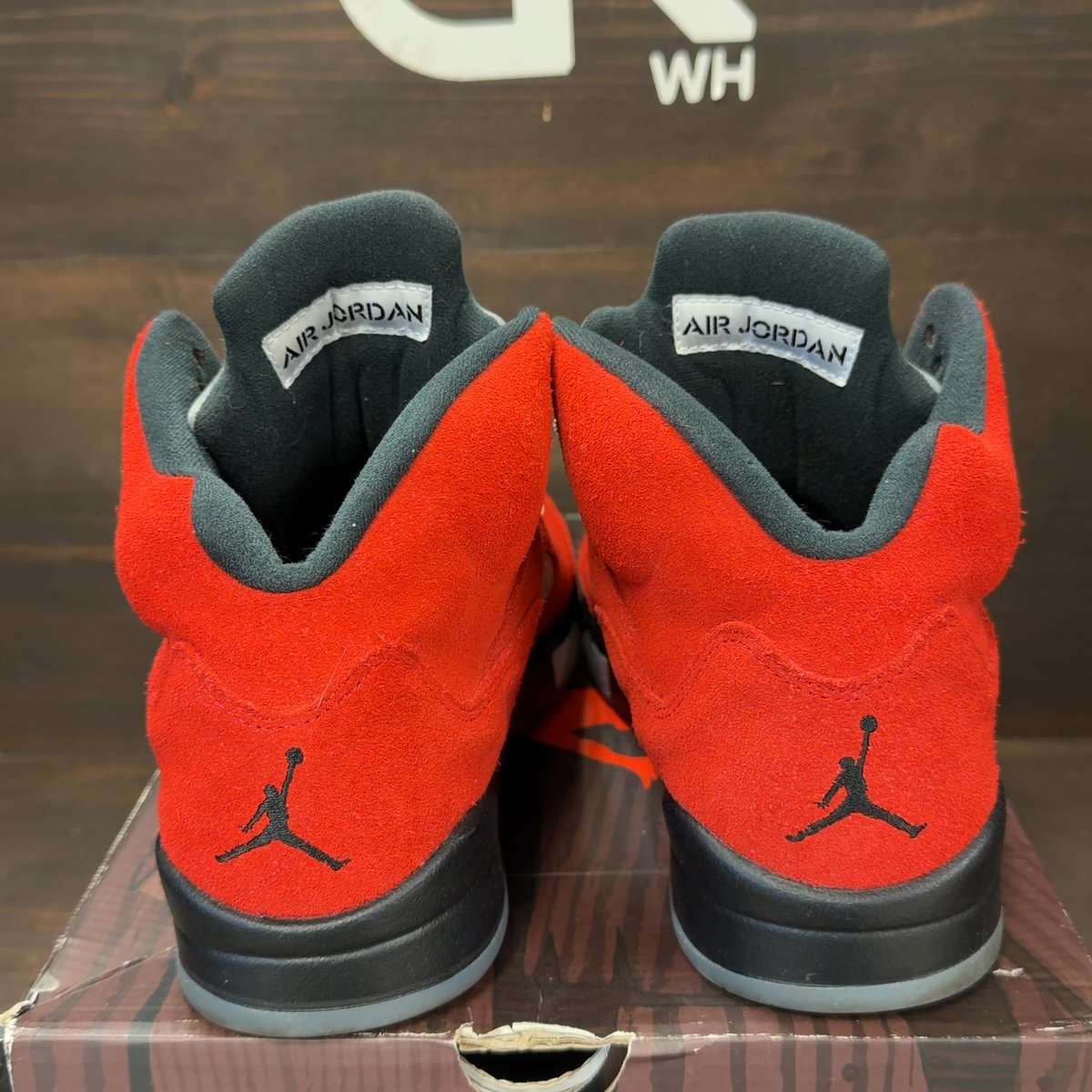 Jordan 5 Retro Raging Bull Red (2021) Size 10.5 (Pre-Owned) - aux