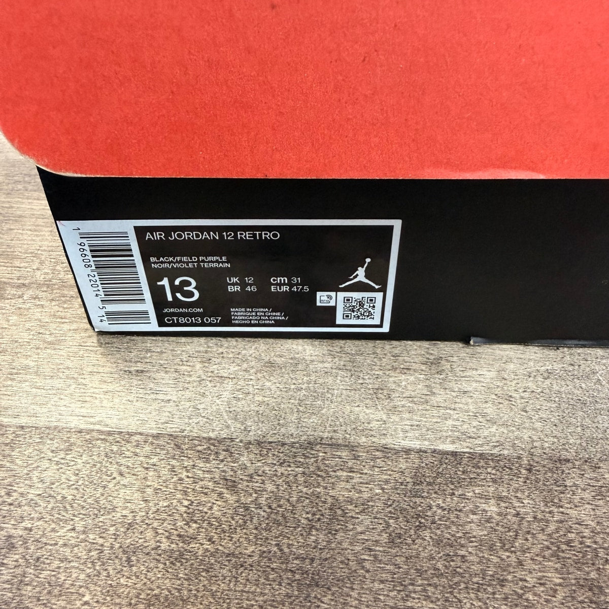 Jordan 12 Retro Field Purple Size 13 (Pre-Owned) - Image 6