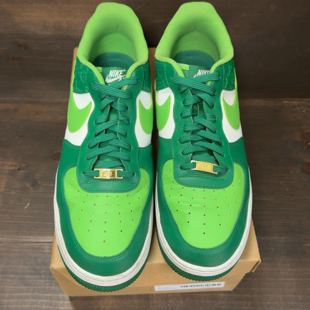 Nike Air Force 1 Low Shamrock St Patrick's Day (2021) Size 13 (Pre-Owned) - Image 3