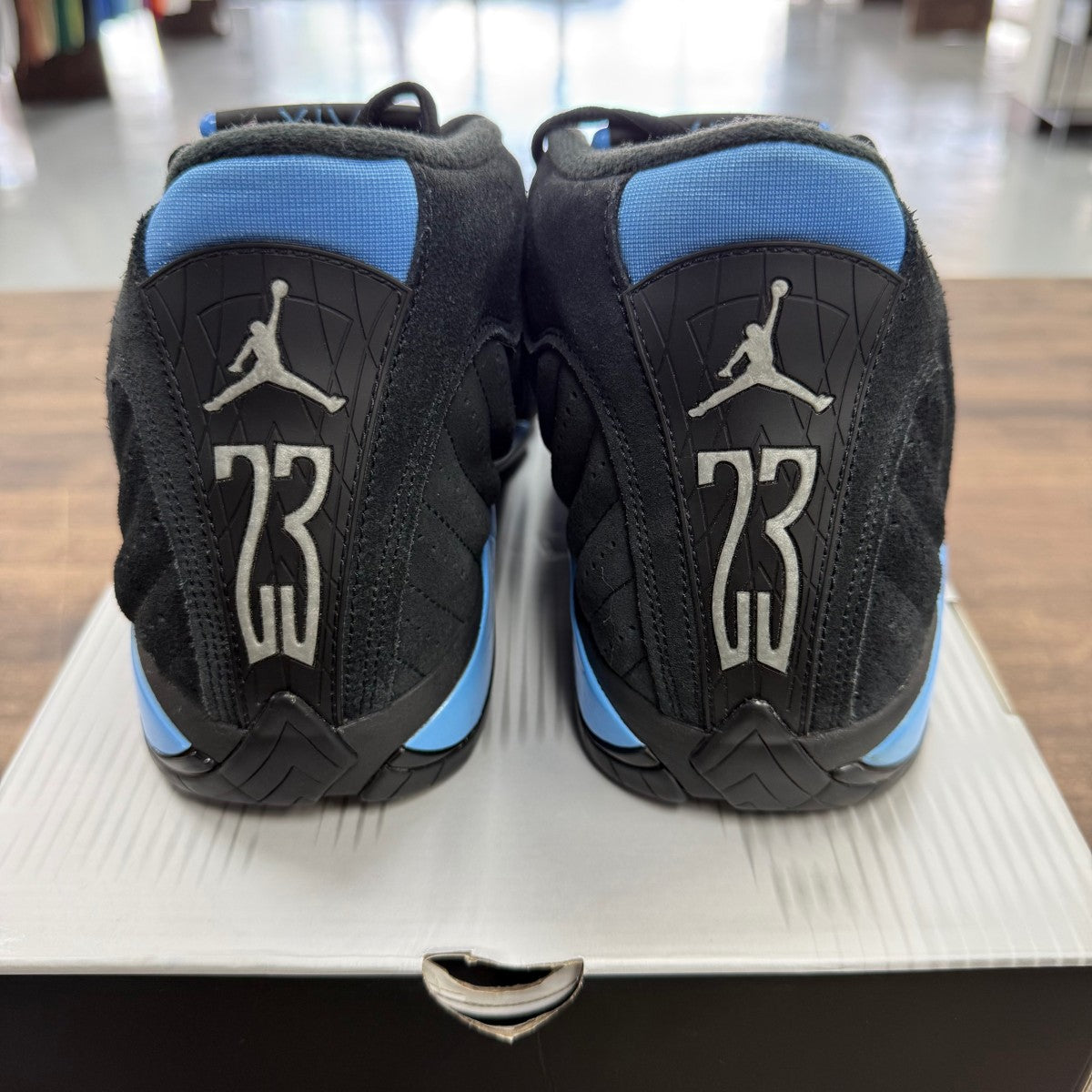 Jordan 14 Retro Black University Blue (2026) Size 11 (Pre-Owned) - Image 3
