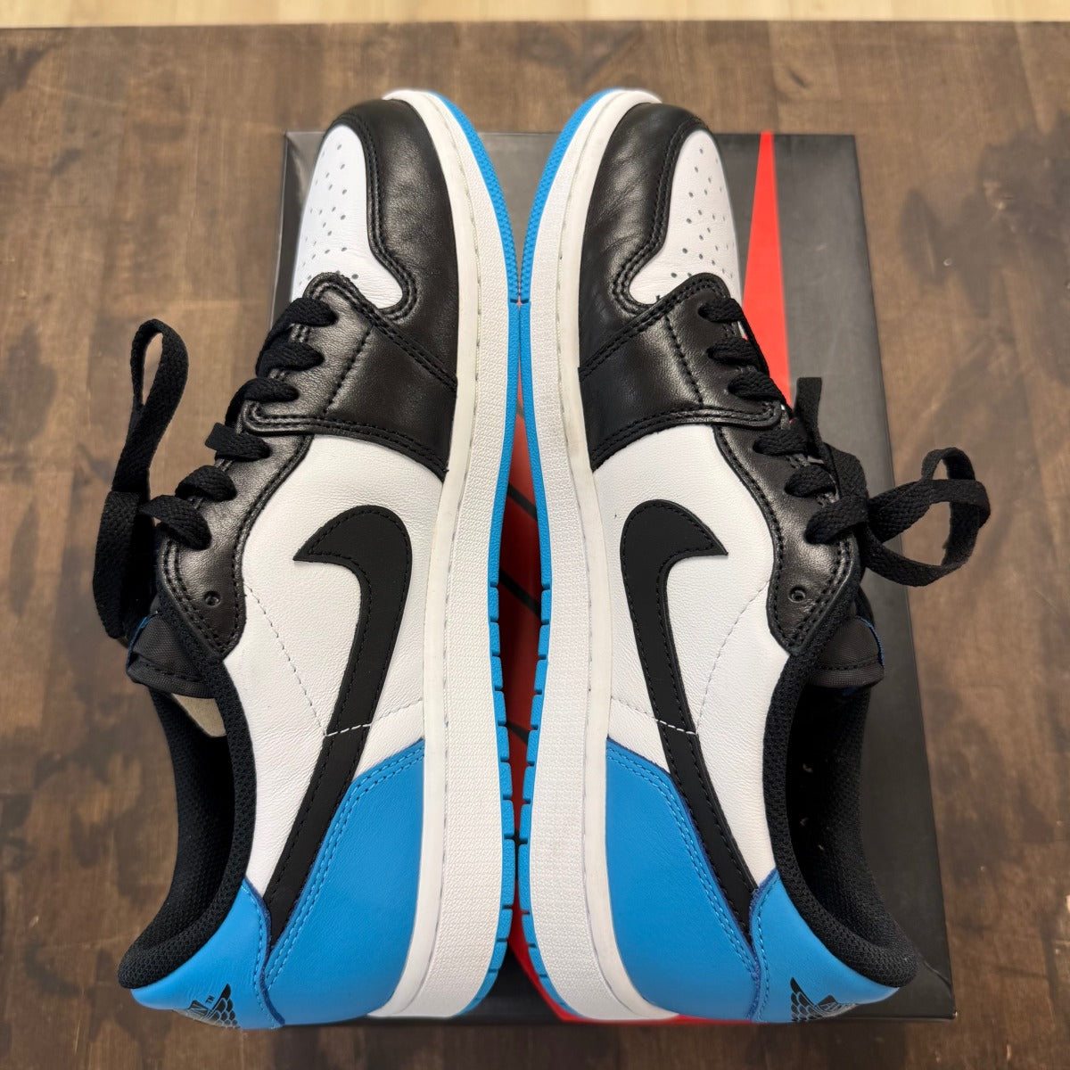 Jordan 1 Retro Low OG Black Dark Powder Blue - Image 5