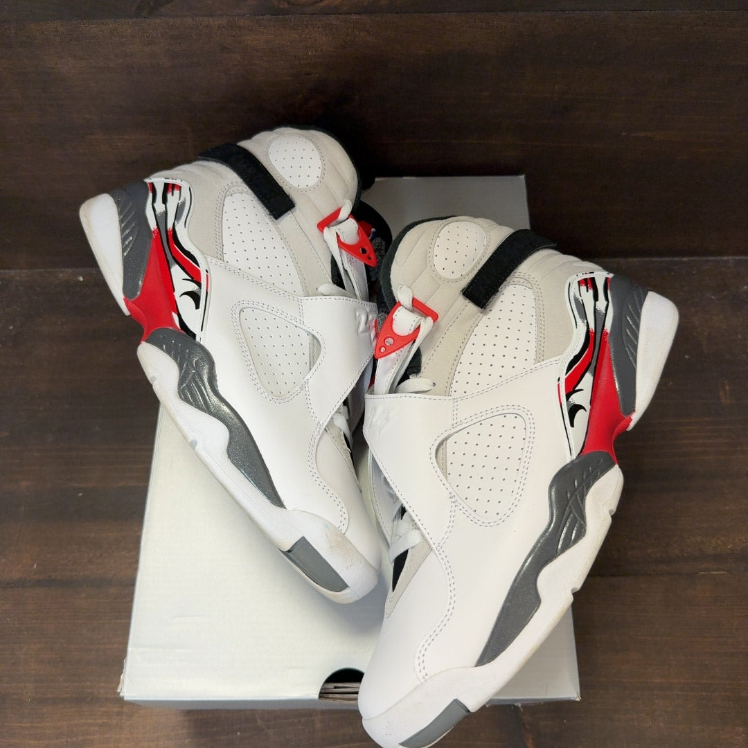 Jordan 8 Retro White True Red (2025) Size 10 (Pre-Owned) - Image 2