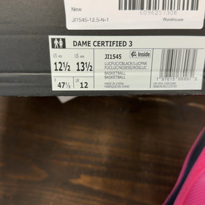 adidas Dame Certified 3 Lucid Fuchsia Core Black Lucid Pink Size 12.5 - Image 9