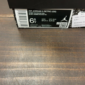 Jordan 3 Retro Black Cat (2025) (GS) Size 6.5Y (Pre-Owned) - aux