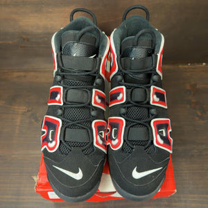 Nike Air More Uptempo Black White Laser Crimson - Image 3
