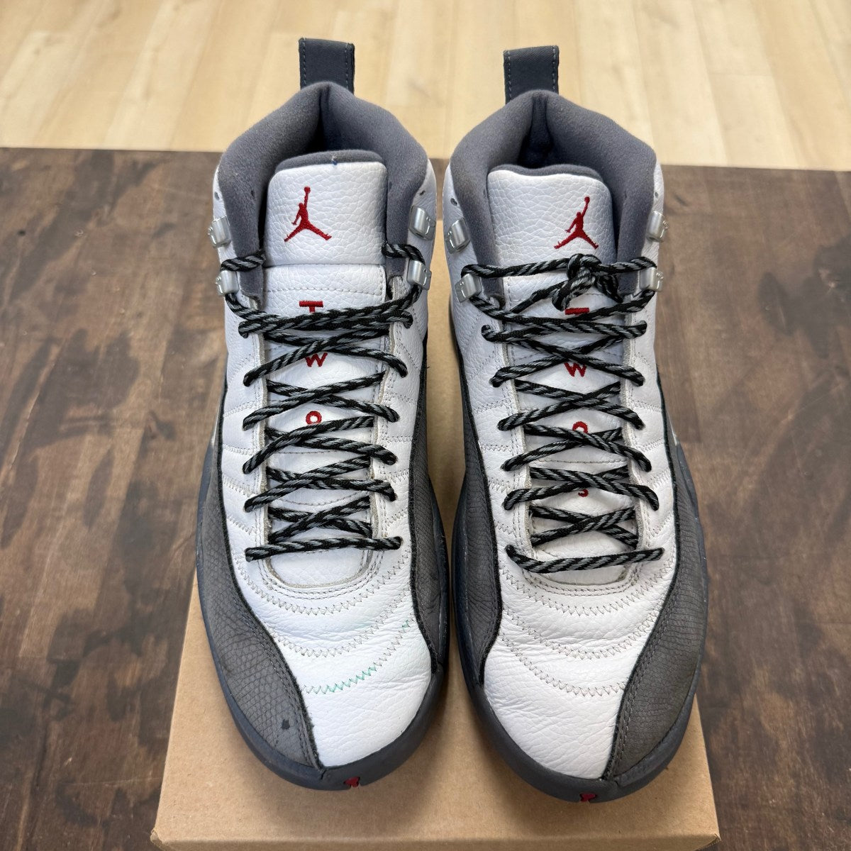 Jordan 12 Retro White Dark Grey Size 10.5 (Pre-Owned) - Image 2