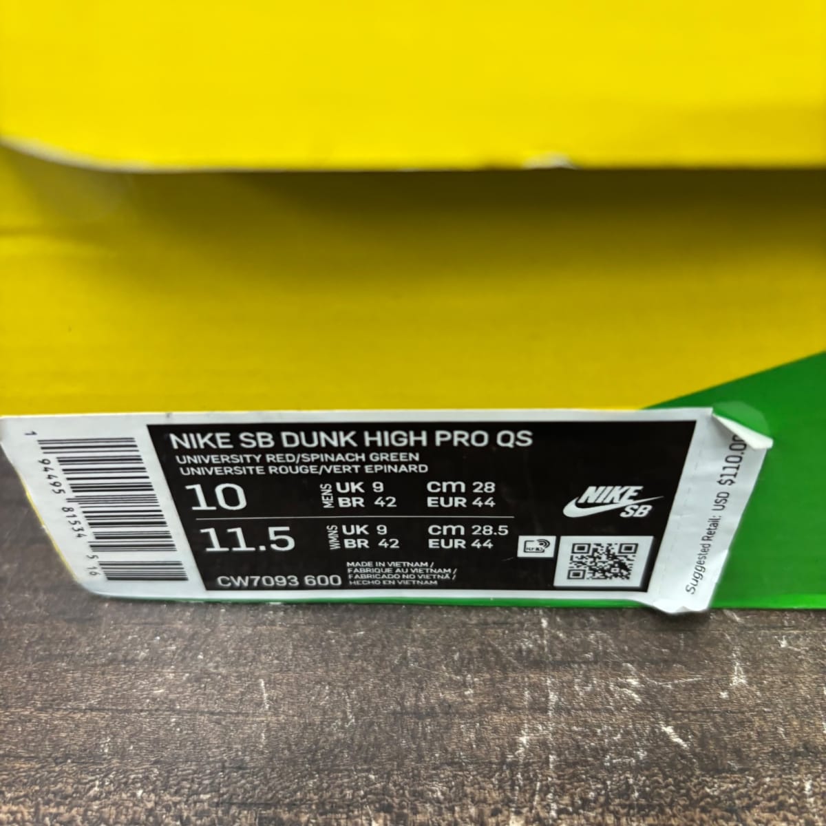 Nike SB Dunk High Strawberry Cough (Regular Box) Size 10 (Pre-Owned) - aux