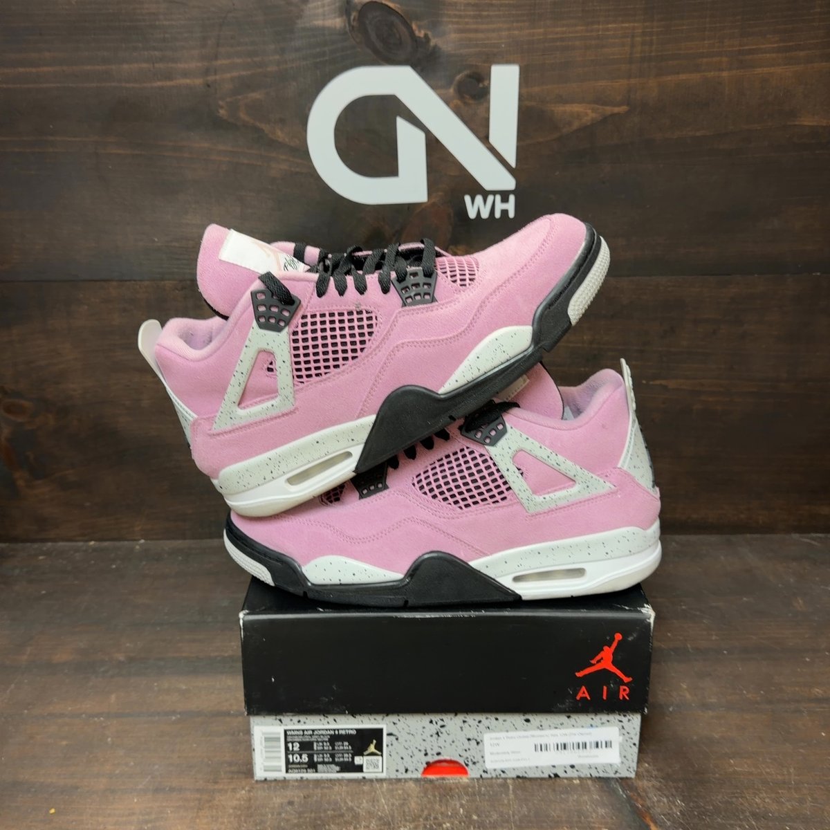 Jordan 4 Retro Orchid (Women's) Size 12W (Pre-Owned) - front