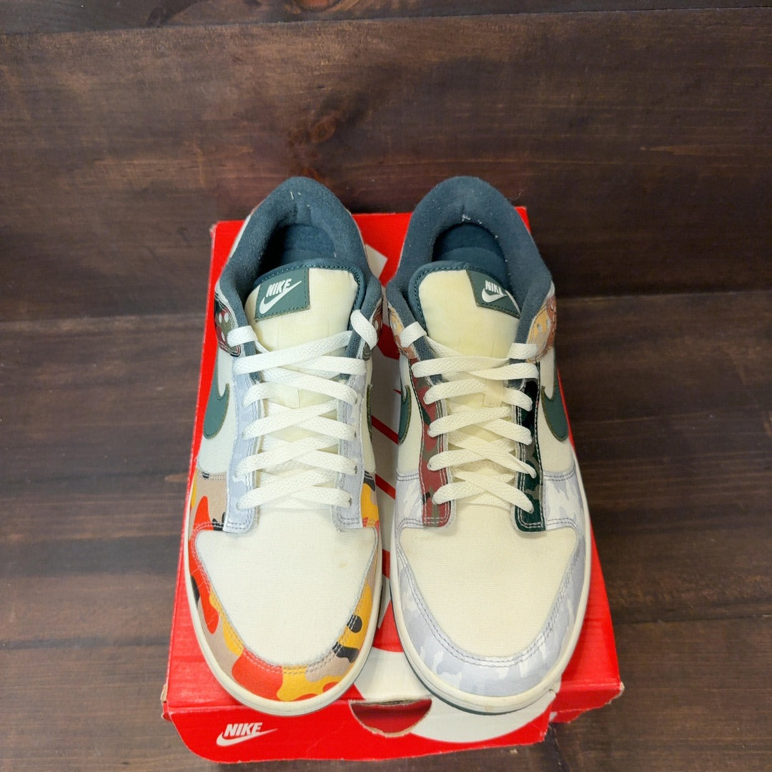 Nike Dunk Low SE Sail Multi-Camo Size 10 (Pre-Owned)
