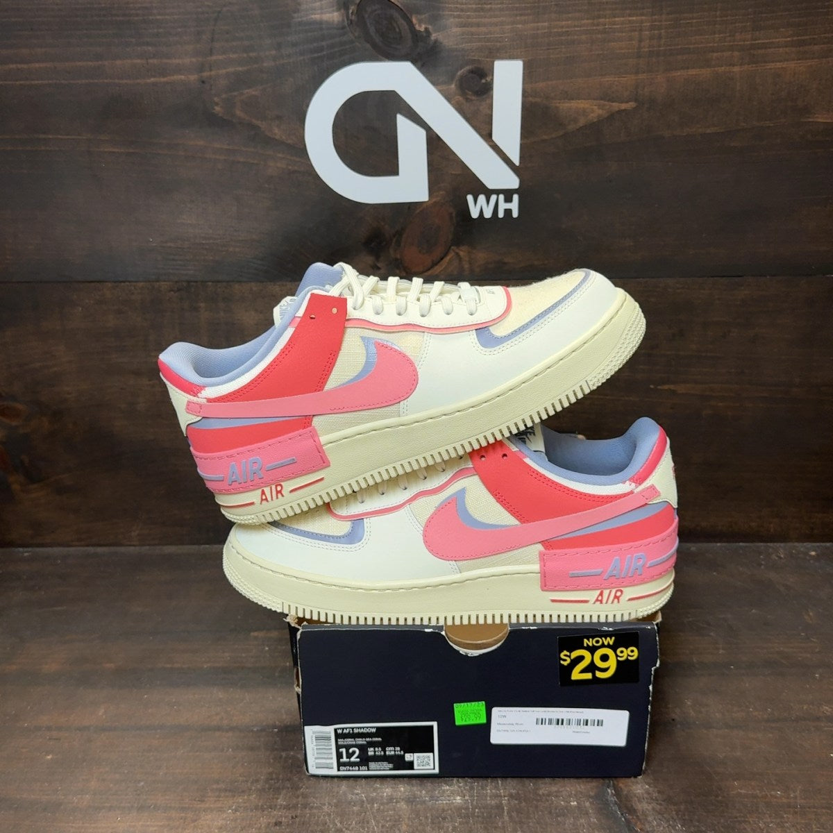 Nike Air Force 1 Low Shadow Sail Sea Coral (Women's) Size 12W (Pre-Owned) - Image 1