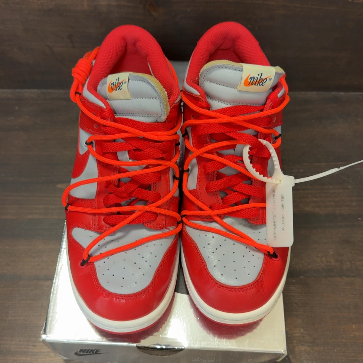 Nike Dunk Low Off-White University Red - Image 3