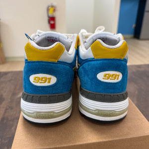 New Balance 991 MiUK SNS Blue Yellow - Image 3