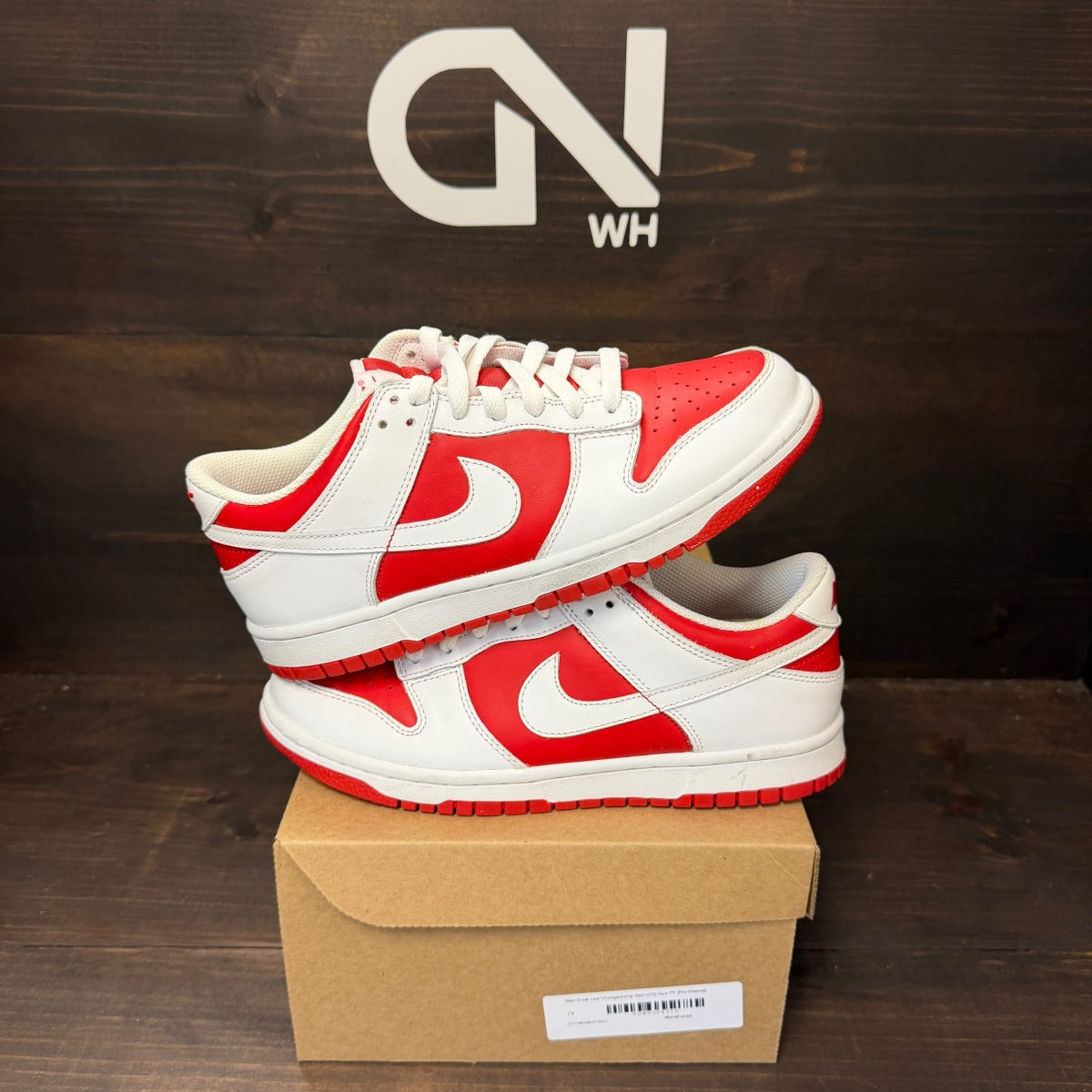 Nike Dunk Low Championship Red (GS) Size 7Y (Pre-Owned) - Image 1