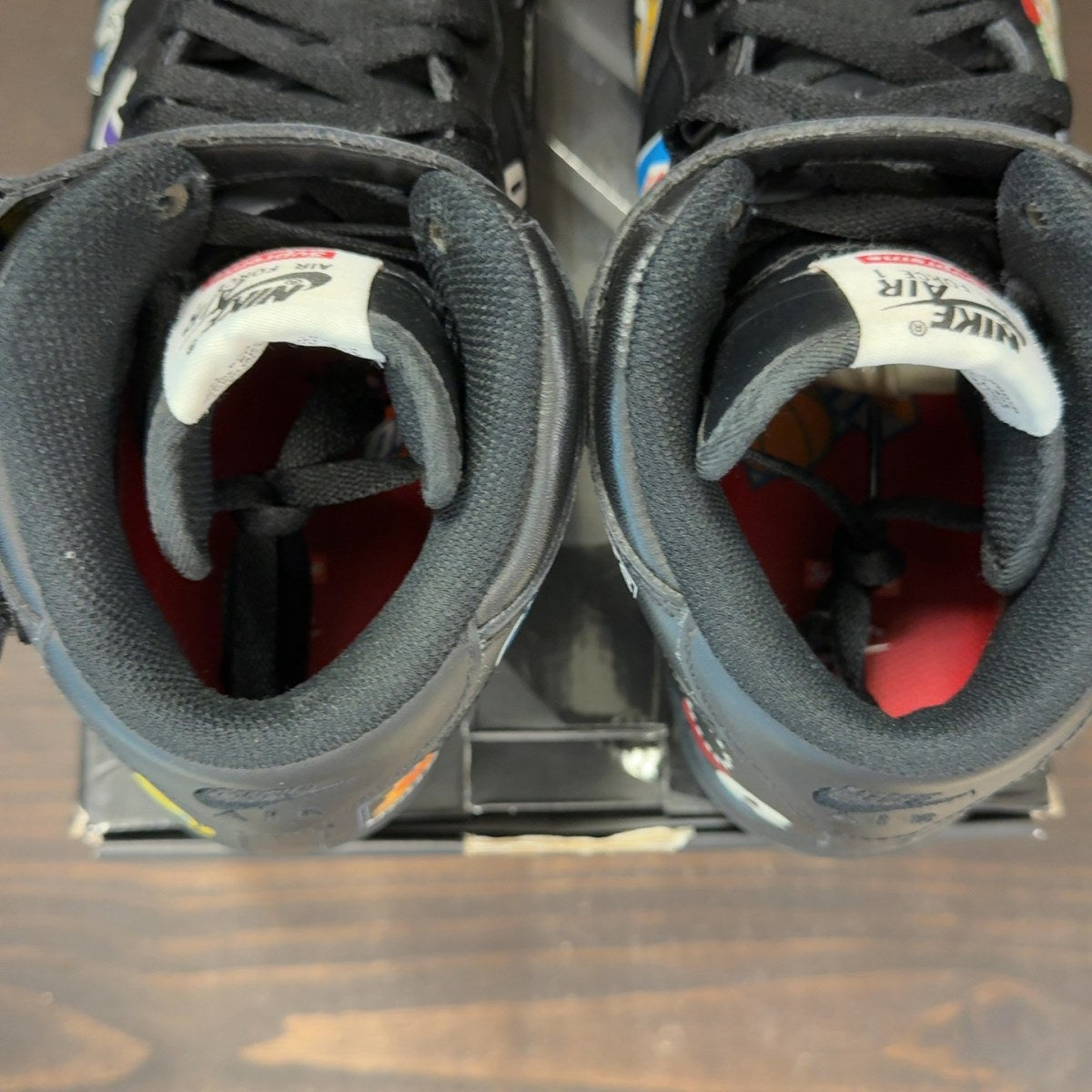 Nike Air Force 1 Mid Supreme NBA Black Size 10 (Pre-Owned) - aux