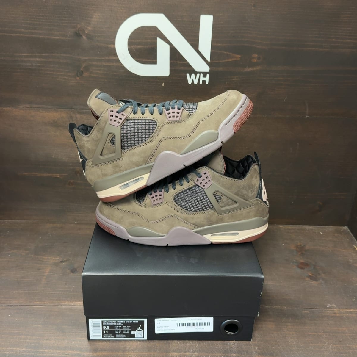 Jordan 4 Retro SP A Ma Maniére Dark Mocha Size 9.5 (Pre-Owned) - front