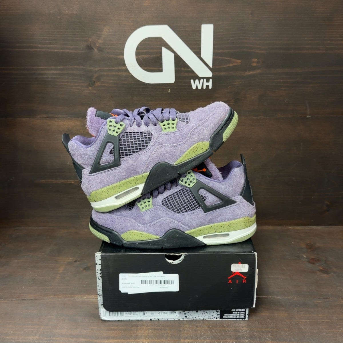 Jordan 4 Retro Canyon Purple (Women's) Size 8.5W (Pre-Owned) - front