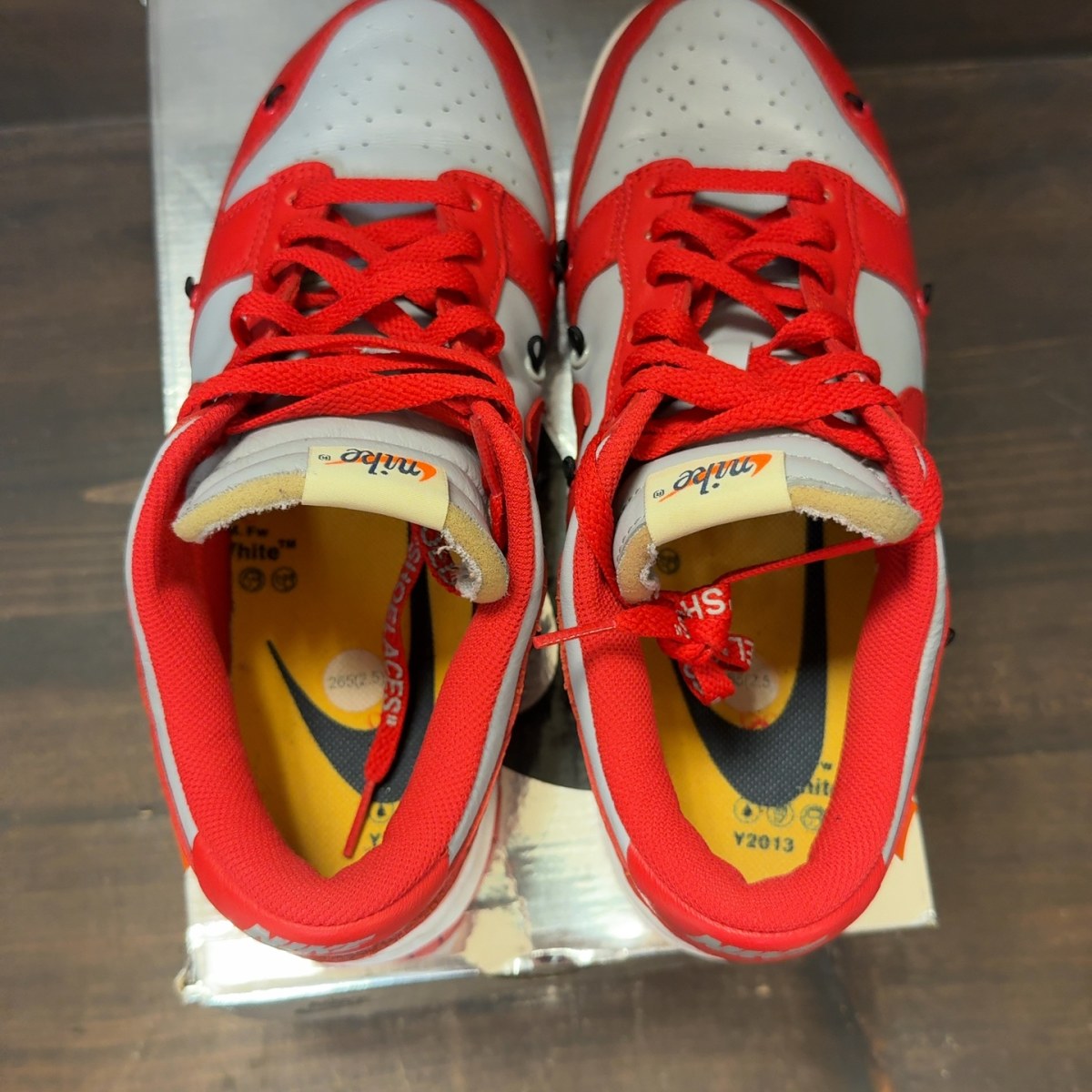 Nike Dunk Low Off-White University Red - Image 5