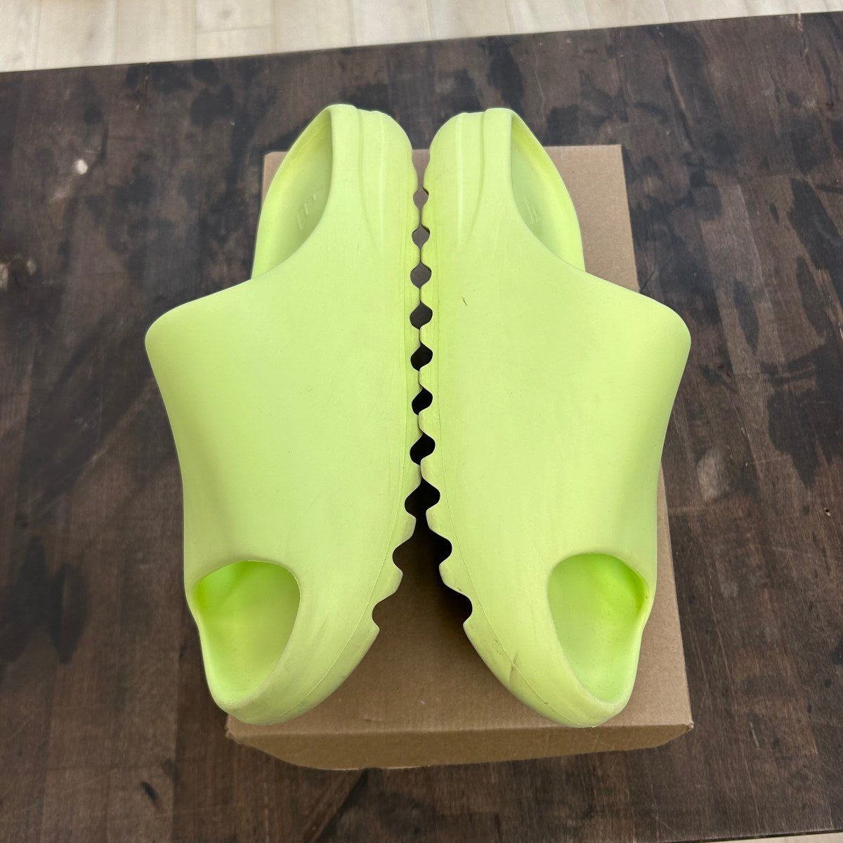 adidas Yeezy Slide Glow Green Size 14 (Pre-Owned) - Image 3