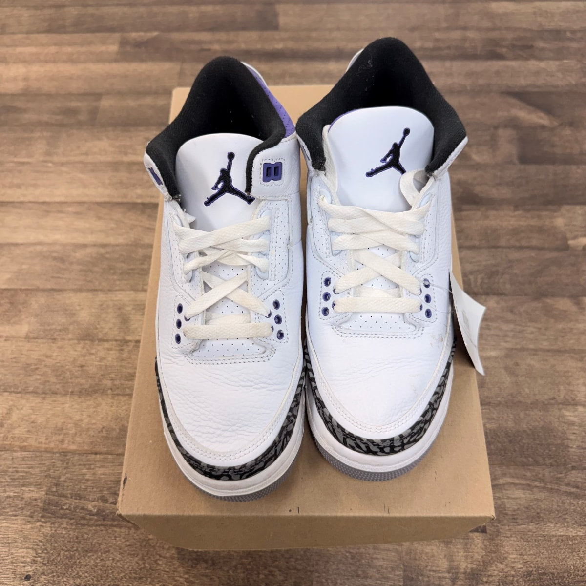 Jordan 3 Retro Dark Iris (GS) Size 5.5Y (Pre-Owned) - Image 2