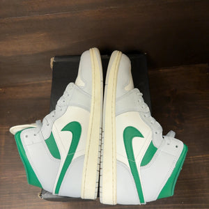 Jordan 1 Mid White Pure Platinum Pine Green - Image 6