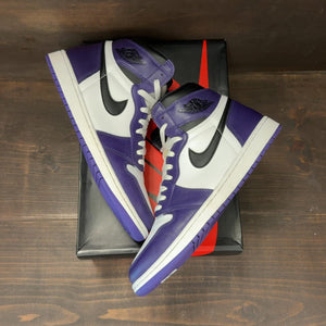 Jordan 1 Retro High Court Purple White Size 11.5 (Pre-Owned) - back