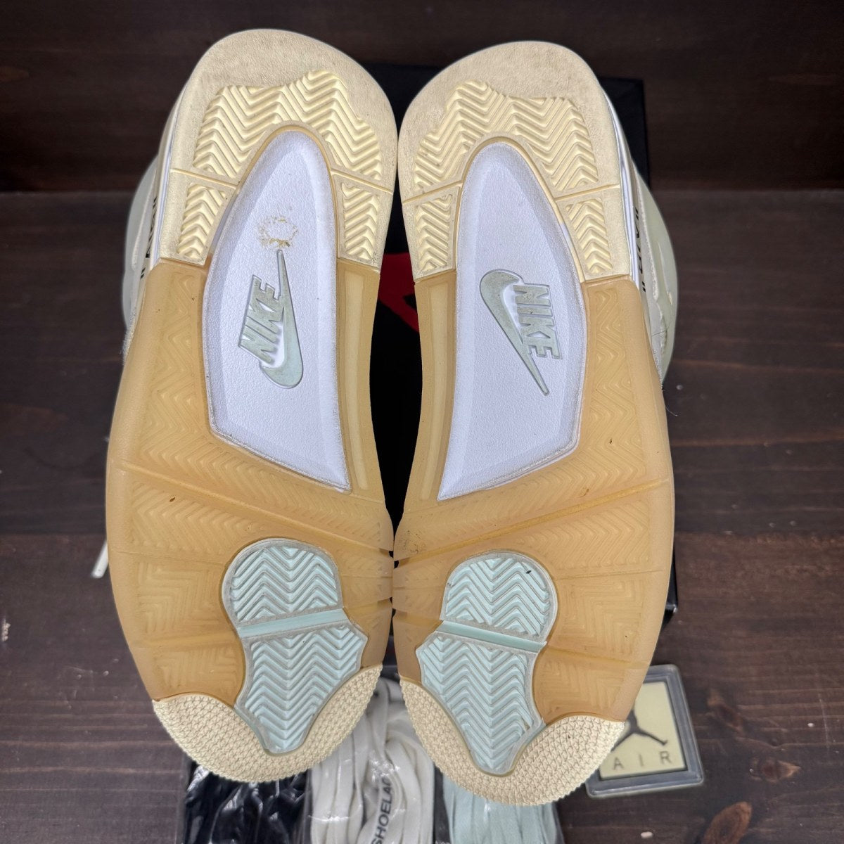 Jordan 4 Retro Off-White Sail (Women's) - Image 6