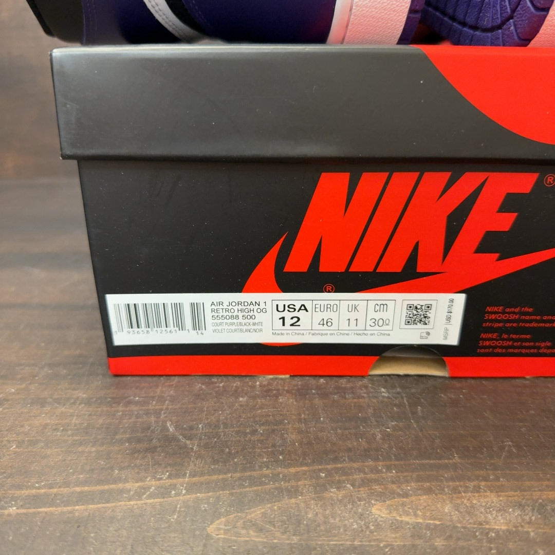 Jordan 1 Retro High Court Purple Size 12 (Pre-Owned) - Image 8