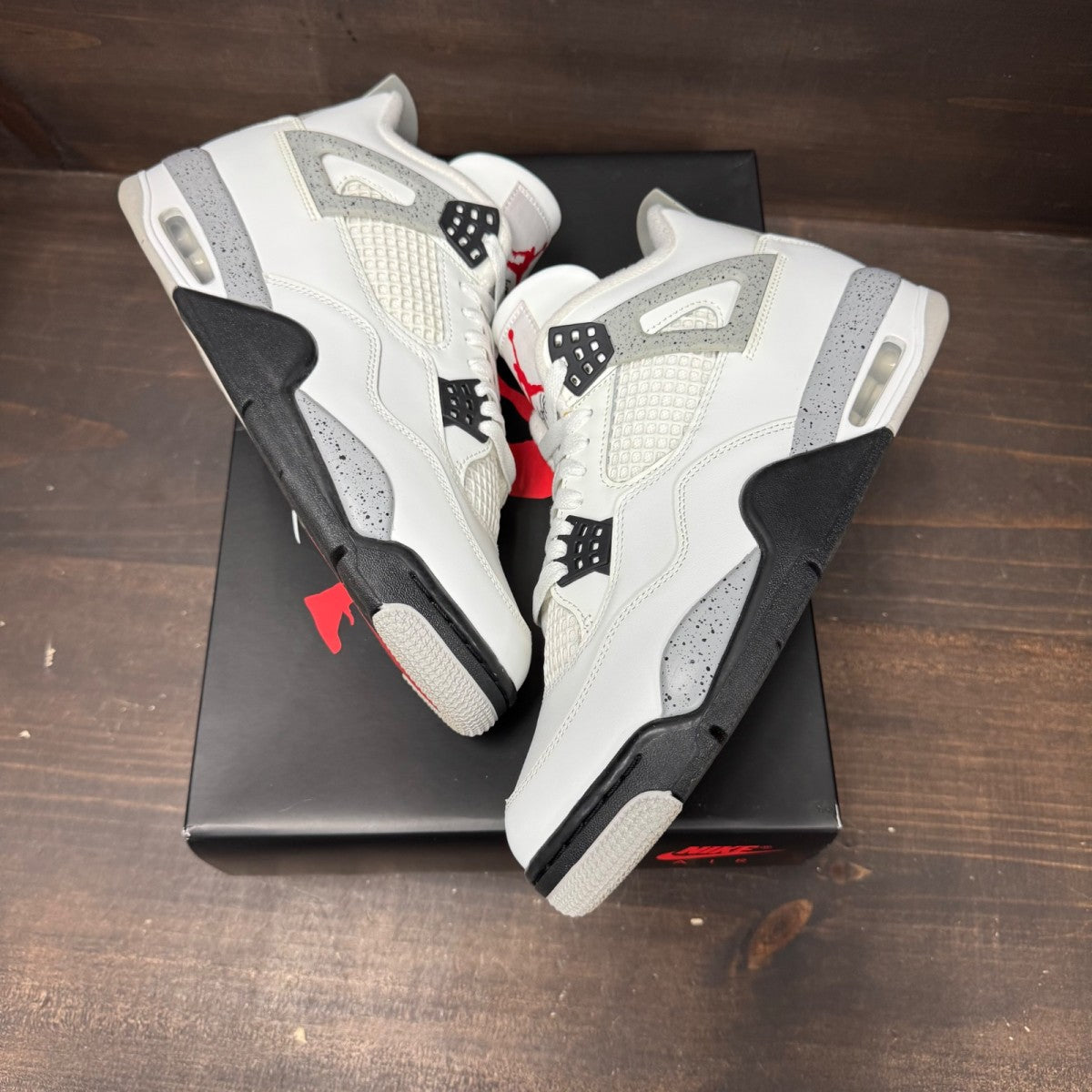 Jordan 4 Retro White Cement (2025) Size 10 (Pre-Owned) - back