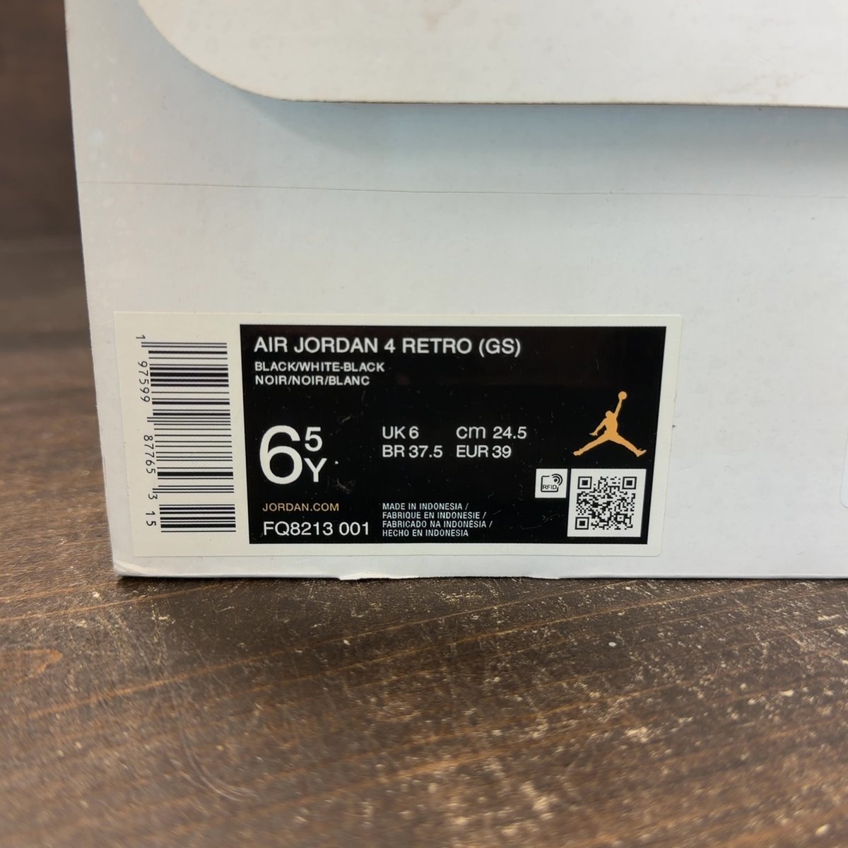 Jordan 4 Retro White Thunder (GS) Size 6.5Y (Pre-Owned) - aux