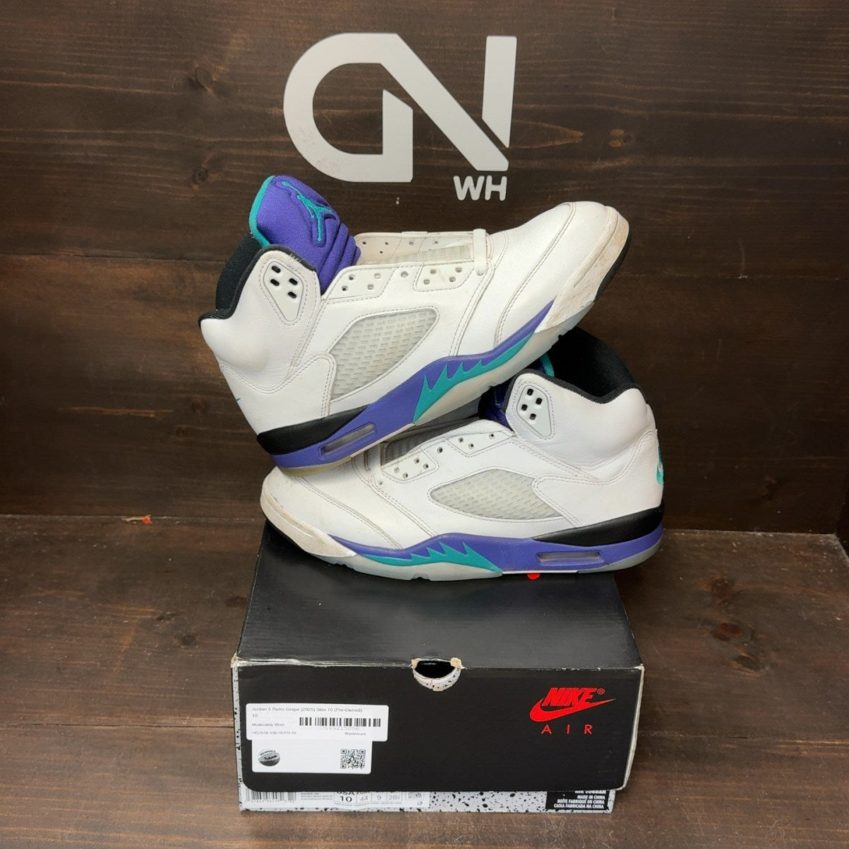 Jordan 5 Retro Grape (2025) Size 10 (Pre-Owned) - front