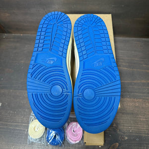 Jordan 1 Retro Low OG SP Fragment x Travis Scott Sail Military Blue Size 9 (Pre-Owned) - box