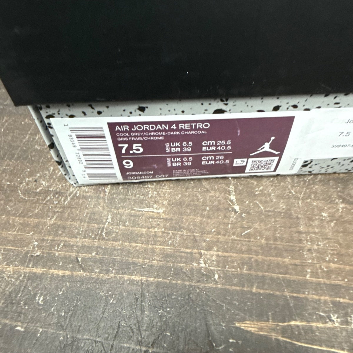 Jordan 4 Retro Cool Grey (2019) Size 7.5 (Pre-Owned) - aux