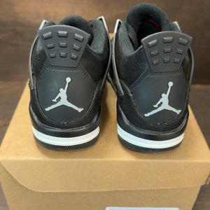 Jordan 4 Retro Black Canvas (GS) Size 4.5Y (Pre-Owned) - aux