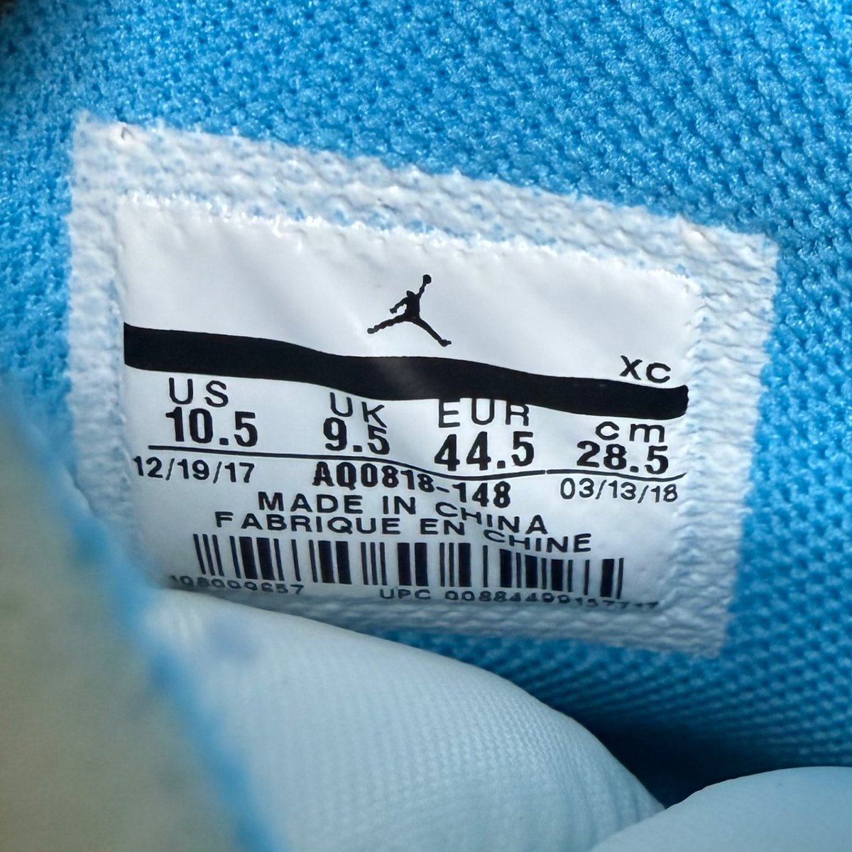 Jordan 1 Retro High Off-White University Blue Size 10.5 (Pre-Owned) - aux