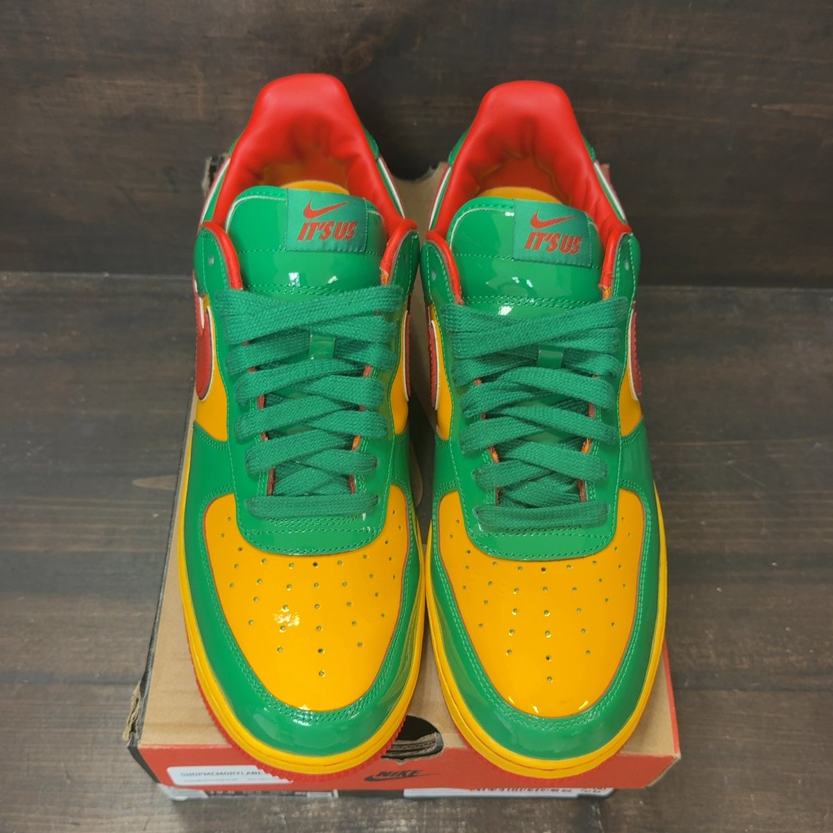 Nike Air Force 1 Low Lil Yachty Concrete Boys Lucky Green Size 11 (Pre-Owned) - tag