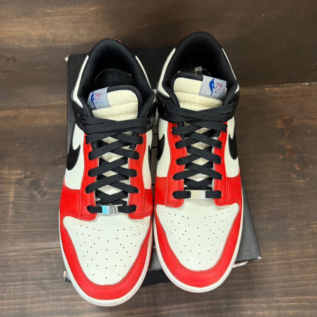 Nike Dunk Low EMB NBA 75th Anniversary Chicago Size 12 (Pre-Owned) - Image 3