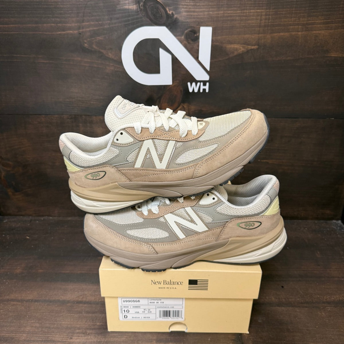 New Balance 990v6 MiUSA Driftwood Timberwolf - Image 1