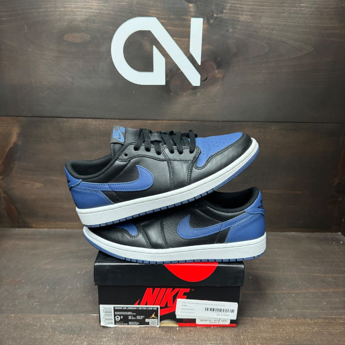Jordan 1 Retro Low OG Mystic Navy (Women's) Size 9.5W (Pre-Owned) - front