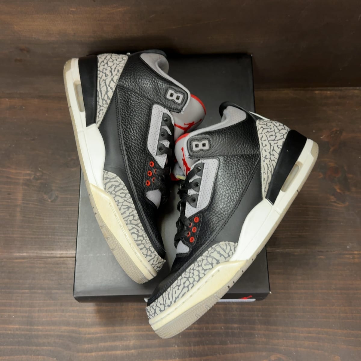 Jordan 3 Retro Black Cement (2018) Size 9.5 (Pre-Owned) - back