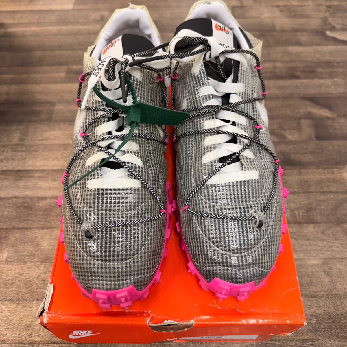 Nike Waffle Racer Off-White Black (Women's) Size 15.5W (Pre-Owned) - Image 2