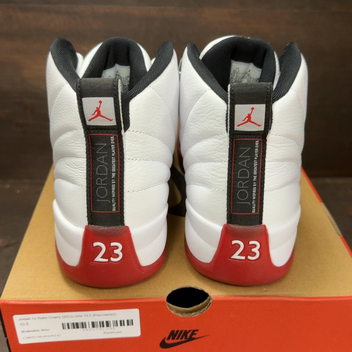 Jordan 12 Retro Cherry (2023) Size 10.5 (Pre-Owned) - aux