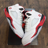 Jordan 5 Retro Fire Red Black Tongue (2025) - Image 1