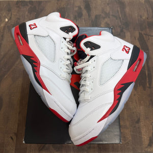 Jordan 5 Retro Fire Red Black Tongue (2025) - Image 1