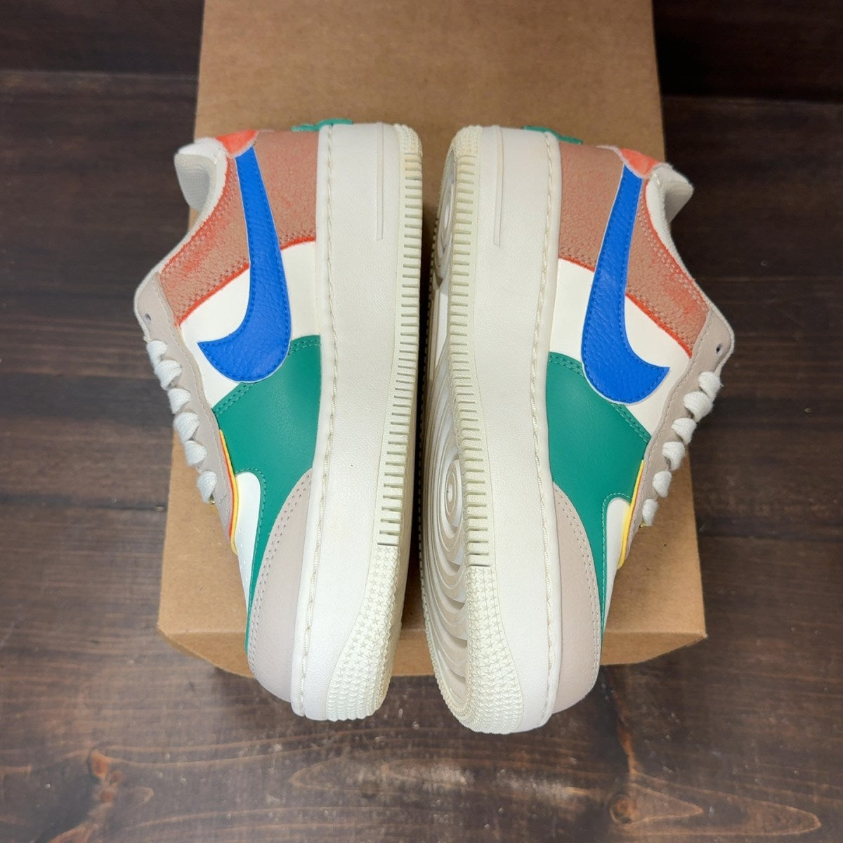 Nike Air Force 1 Low Shadow Sail Signal Blue Green (Women's) Size 5.5W (Pre-Owned) - Image 4