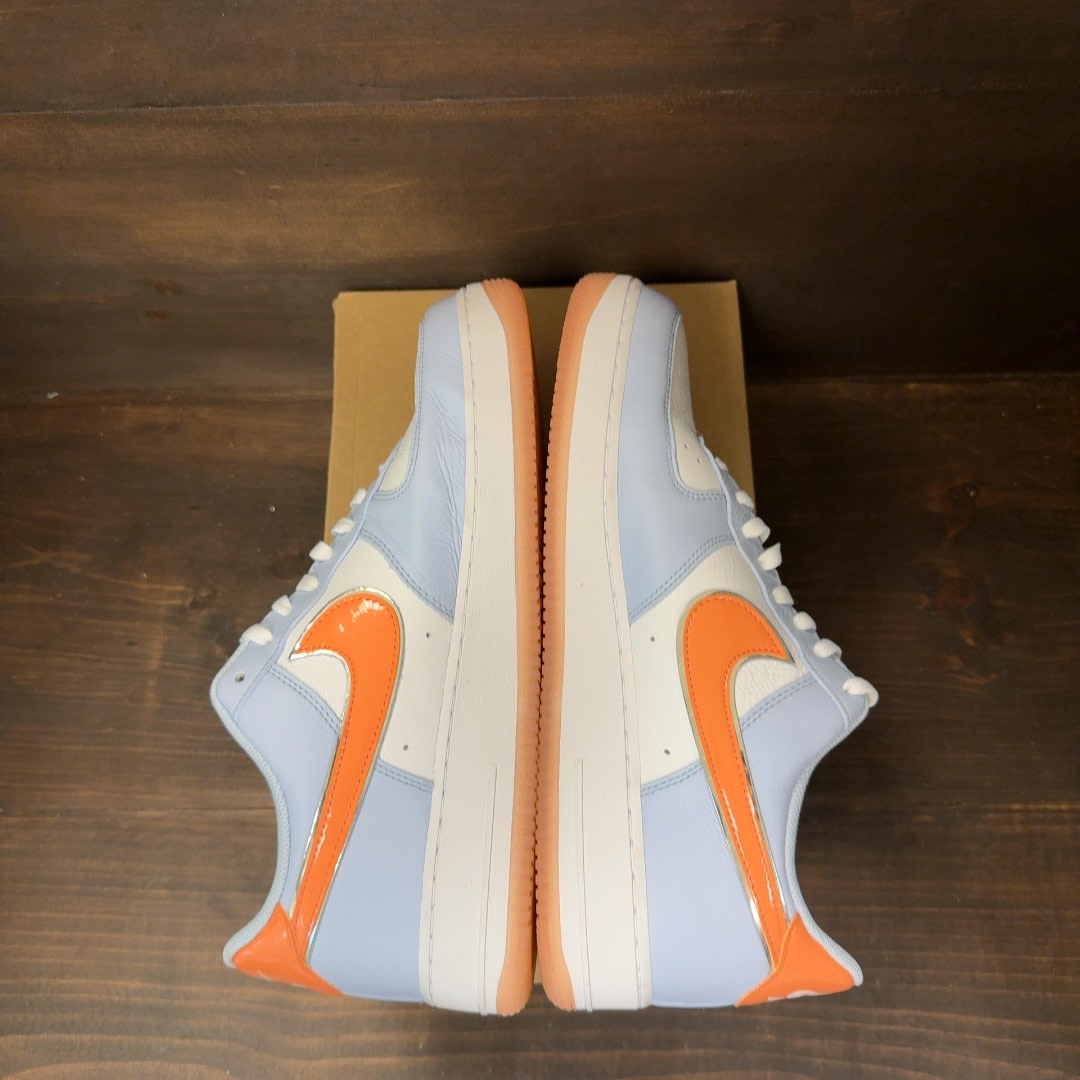 Nike Air Force 1 Low '07 Hydrogen Blue Orange Frost Size 13 (Pre-Owned) - Image 6