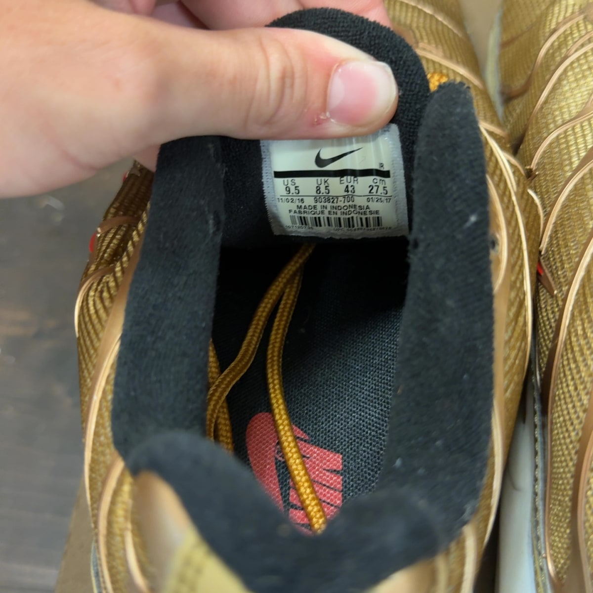 Nike Air Max Plus Metallic Gold (2018) Size 9.5 (Pre-Owned) - Image 7
